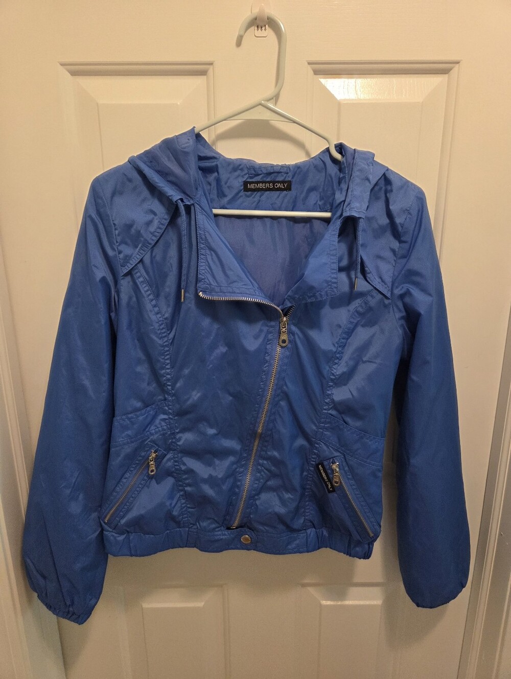 Members Only Blue Windbreaker, Early 2000s, Womens Size Small